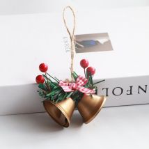 Pendentif cloche d'arbre de noël, porte de fenêtre, cloche de fête, pendentif cloche d'arbre de noël(Blanc)