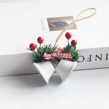 Pendentif cloche d'arbre de noël, porte de fenêtre, cloche de fête, pendentif cloche d'arbre de noël(rouge)