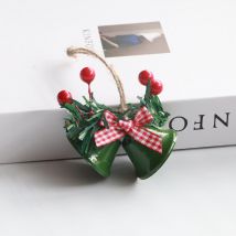 Pendentif cloche d'arbre de noël, porte de fenêtre, cloche de fête, pendentif cloche d'arbre de noël(vert)
