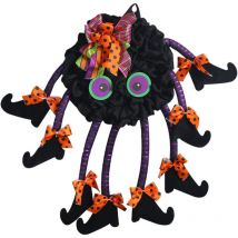 Pendentif couronne de sorcière à plusieurs pattes pour Halloween, décoration de porte d'entrée, accessoires de décoration d'Halloween