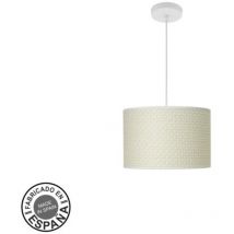 Fabrilamp - Pendentif Fashion 1xe27 Blanc/roseau blanc Regx30x3