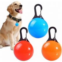 Pendentif Lumineux Chien,3 Pièces,Pet Collier Pendentif Lumineux,Collier de Chien Lumière,Pendentif Chien,LED Pendentif,pour éviter Que Les Animaux