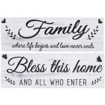 Pendentif pour la maison 2 pièces Pendentif mural en bois rustique Décoration simple à suspendre pour la maison Ornement mural chic