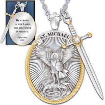 Pendentif Saint patron catholique Michel Saint Michel Archange