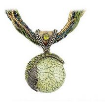 Pendentif turquoise style bohème rétro vintage pour femme
