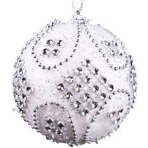 Pendentifs de boules de Noël anti-déformation avec strass en polystyrène pour cadeaux de vacances, boules de festival, pendentifs, fournitures de fête