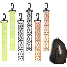 Pendentifs réfléchissants, réflecteurs pour cartable, sac à dos, course à pied, porte-clés réfléchissant pour cartable, sac à dos, jogging (6 pièces)