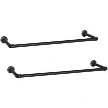 Acaza - Ensemble de 2 penderies, porte-manteaux, porte-vêtements, design industriel, gain de place, capacité jusqu'à 50 kg, installation facile, pour