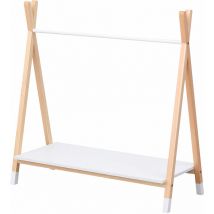 Penderie pour enfant bois et blanche lou