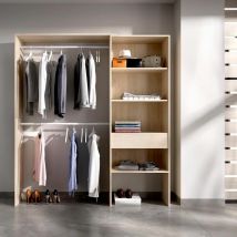 Dressing Suit avec un tiroir Couleur naturelle Naturel 160 x 187 x 40 cm - Naturel