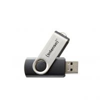Intenso - 64 gb Basic Line USB-Stick - usb-a 2.0 - lesen: 28MB/s - schreiben: 6.5MB/s - 64 Go - usb Type-A - 2.0 - 28 Mo/s - Pivotant - Noir - Argent