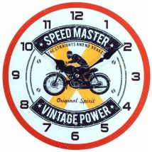 Pendule en verre Speed Master 30 cm