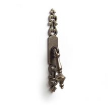 Pendule en zamak avec finition en cuir, dimensions: 17x126x25mm, inserts: 126mm - talla