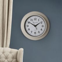 Pendule murale Newgale Laura Ashley 26 x 26cm Gris tourterelle