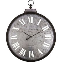 Antic Line Créations - Pendule ronde en zinc Atelier gourmand 60 cm
