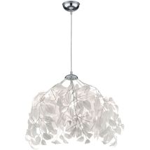 Suspensión 1 Luz Lavable Hojas Blancas Leavy Ø38 cm Trio Iluminación