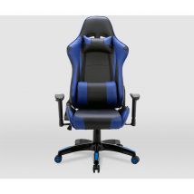 La Silla Española - Peñiscola Chaise d'étude jeune et ludique de couleur noire et bleue.