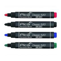 Pennarello Marcatore Pica 520 Con Punta Tonda Colore Verde Conf. 10 Pezzi