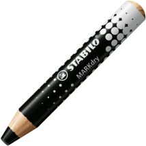 Matitone cancellabile STABILO MARKdry – 5 unità – Nero – Mina XXL, inodore, legno certificato PEFC