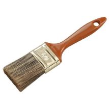 Pennello piatto 70 mm – Fibre mix marrone – Manico polipropilene – Ghiera acciaio ottonato – Savy
