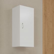 Meuble Mural De Salle De Bains à Porte Unique Réversible Blanc Brillant Easy