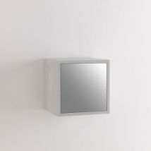 Pensile da Soggiorno 1 Anta 34x27x34 cm Specchio TFT Marte Pietra Bianca