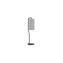 Belid - Pensile Lampe de table avec abat-jour rond structure noire, interrupteur sur cordon 1x E27