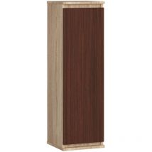 Akord - Armadietto a parete con ante strette W30 Sonoma Quercia 30 cm 1 anta inserto frontale Wengé 30x30x99 cm