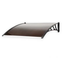 Vette - Pensilina copertura impermeabile trasparente in policarbonato alveolare montaggio facile - 120x80xH23 cm