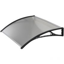 Pensilina Tettoia in Policarbonato Alveolare Trasparente 100x60 cm