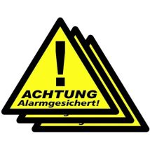 40201 Etiquette D'Avertissement Zone Sous Alarme Langues Allemand Jeu De 3 (l X H) 85 Mm X 70 Mm Q435581 - Pentatech
