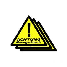 Pentatech - 40201 Etiquette d'avertissement zone sous alarme Langues allemand jeu de 3 (l x h) 85 mm x 70 mm Q435581