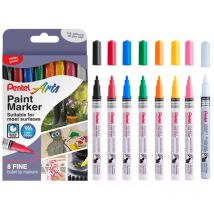 Pentel Paint Marker Fine Bullet Tip Assorted Classic Colours (Pack of 8)