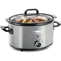 Crock Pot - Crockpot Cooker In Metallo Cromato Inox Capacità Di 3,5 Litri