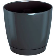 Flowerpot rotondo di Coubi Round p in Graphite Color 28 (Long) x 28 (largo) x 26.2 (altezza) cm