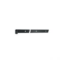 Penture droite - Bout carré percée - Epoxy noir - Hauteur : 40mm x épaisseur 6mm - Ø14 mm Longueur : 350MM