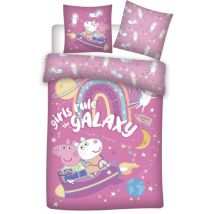 Peppa Pig Bettwäsche Set Bettbezug 140x200cm und Kissenbezug 63x63cm für Kinderzimmer