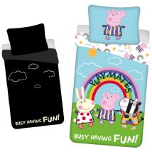 Peppa Pig Design Kuschelige Bettwäsche Baumwolle, 140x200 cm & 70x90 cm