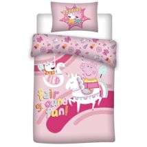 Parure de lit réversible Peppa Pig - -Fair Ground Fun - - 140 cm x 200 cm