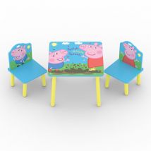 Kidsaw - Peppa Pig Table & 2 Chairs - MDF/Wood - L50 x W50 x H48.5 cm