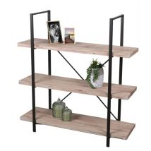 Pequeña biblioteca abierta con 3 estantes de madera colección daryl - Dimensiones 100x33x106 cm