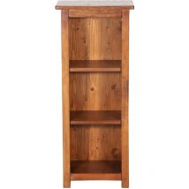 Biscottini - Pequeña biblioteca de estilo Country de madera maciza de tilo acabado con efecto nogal L40xPR25xH98 cm
