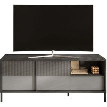 Pequeño mueble TV 2 puertas, 1 cajón y 1 nicho L156 cm - EVEREST