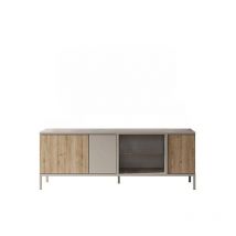 Pequeño mueble tv 3 puertas y 1 nicho L160 cm - gent