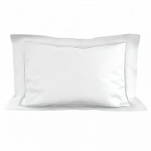 Taie d'oreiller en coton 50x75 cm percale blanc, par Soleil d'ocre