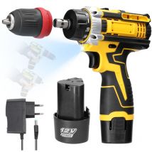12 V 2-in-1-Lithium-Bohrschrauber, elektrischer Schraubendreher, Multifunktions-Elektrowerkzeug, Bürstenmotor, praktischer Schraubendreher für