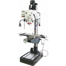 Perceuse-fraiseuse à colonne percer jusque ø 32 mm CM4/M16 1,5 kW 400V table croisée avance de perçage pompe d'arrosage Torros PF40CP 400V