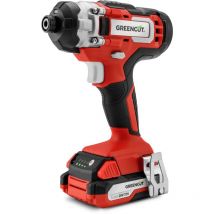 Green Cut - Visseuse à chocs avec batterie lithium 20V, vitesse 3500rpm, porte-outil 1/4', batterie et chargeur inclus – Greencut ATD200L