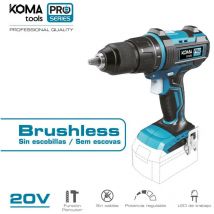 Koma Tools - E3/08762 perceuse/visseuse 20V brushless (sans batterie et chargeur) mandrin Ø13mm 22x25cm pro series battery