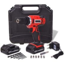 Perceuse / visseuse sans fil + 2 Batteries Li-ion 18 v